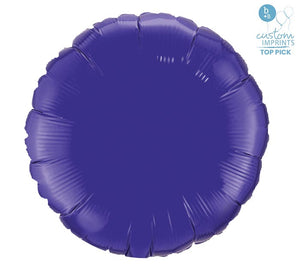 18" Round Solid Purple Foil Balloon