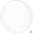 Globo de aluminio redondo transparente Orbz de 15"