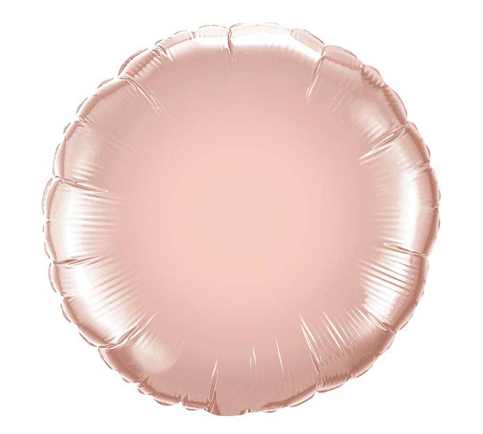 18" Round Solid Rose Gold Foil Balloon