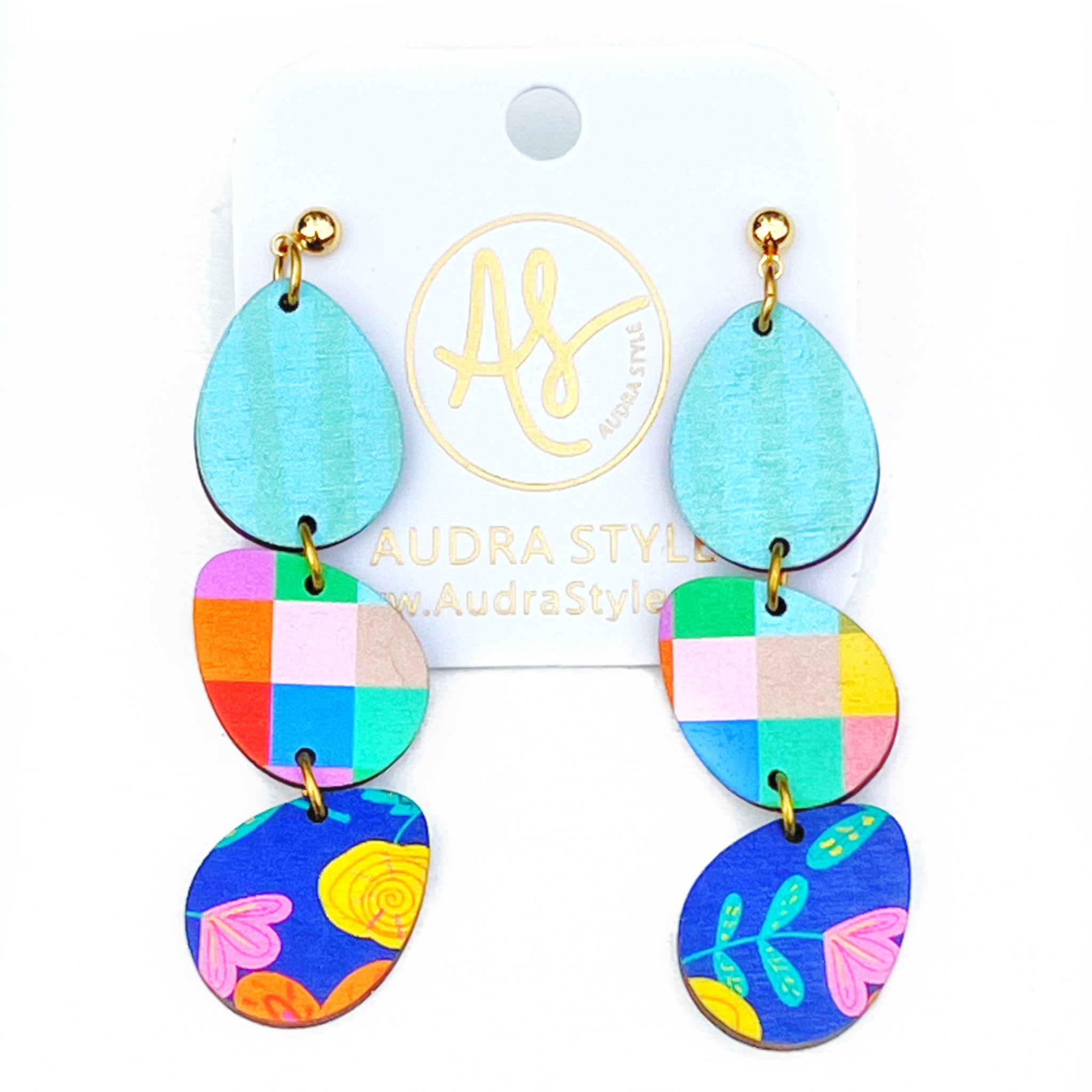 Mint Easter Egg Dangle Earrings