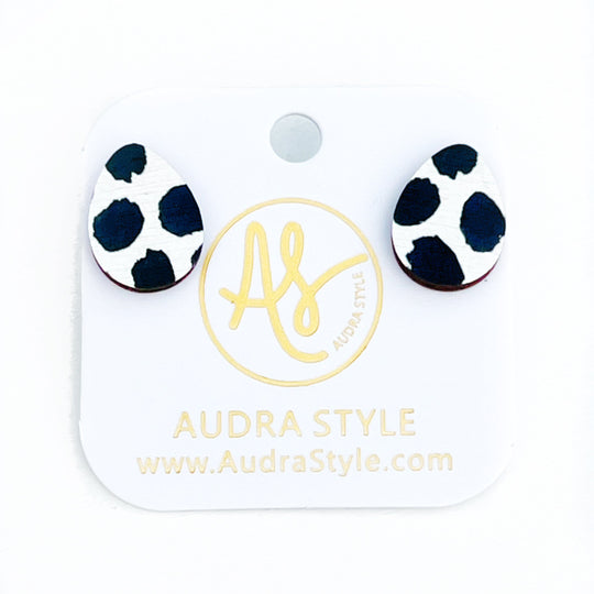 Black Dot Easter Egg Stud