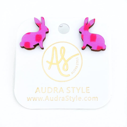 Pendientes Conejo de Pascua ROSA/ROJO