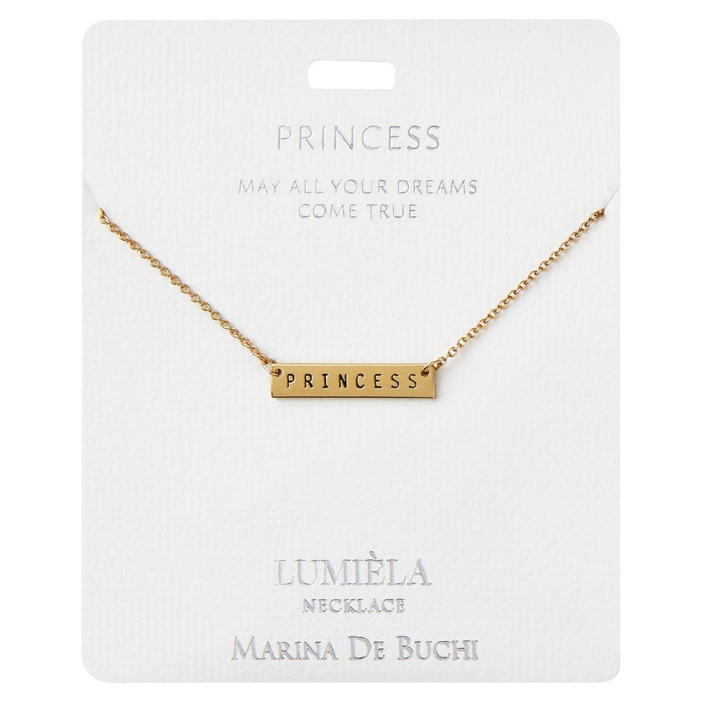 May All Your Dreams Come True Princess Bar Pendant Necklace, 20"