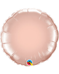 Globo redondo de aluminio dorado rosa de 18"