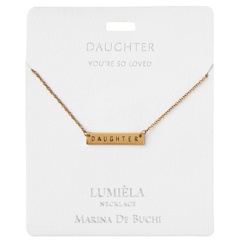 You're So Loved Daughter Bar Pendant Necklace, 20