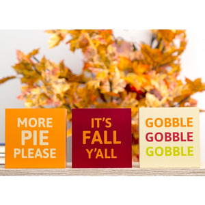 Fall Themed Wooden Plaques