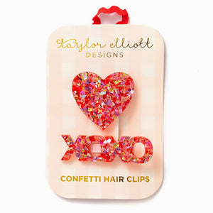 Heart/XOXO Hair Clips