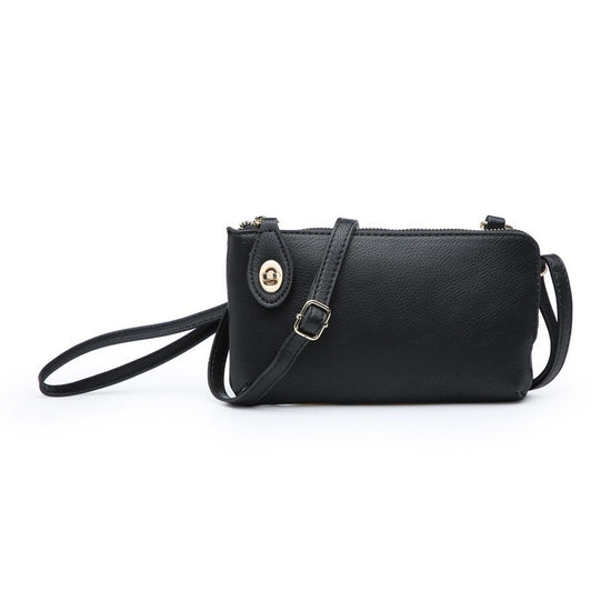 Bolso bandolera/muñequera Kendall Twist Lock negro