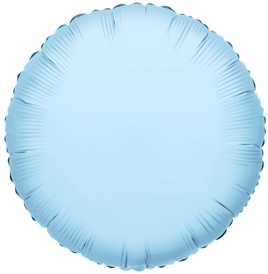 Globo metálico redondo azul claro de 18"