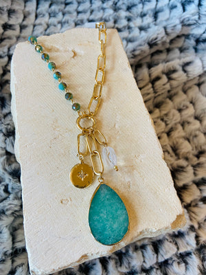 Turquoise Pendant Stone Necklace