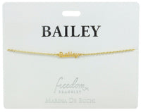 "B" Names Script Name Bracelet