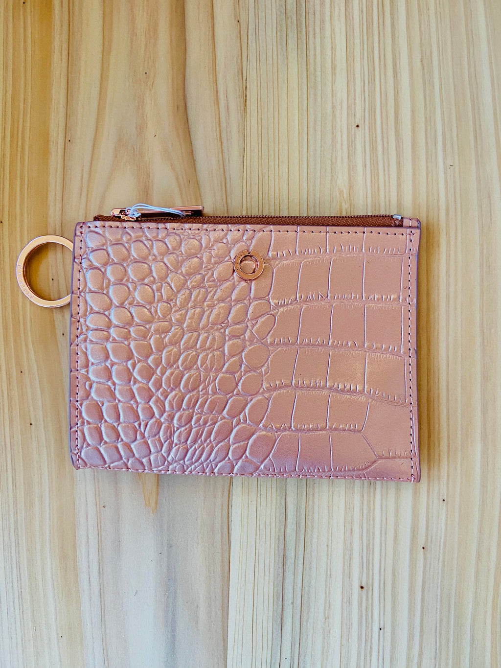 Rose Gold Ossential Leather Card Case and Wristlet Set