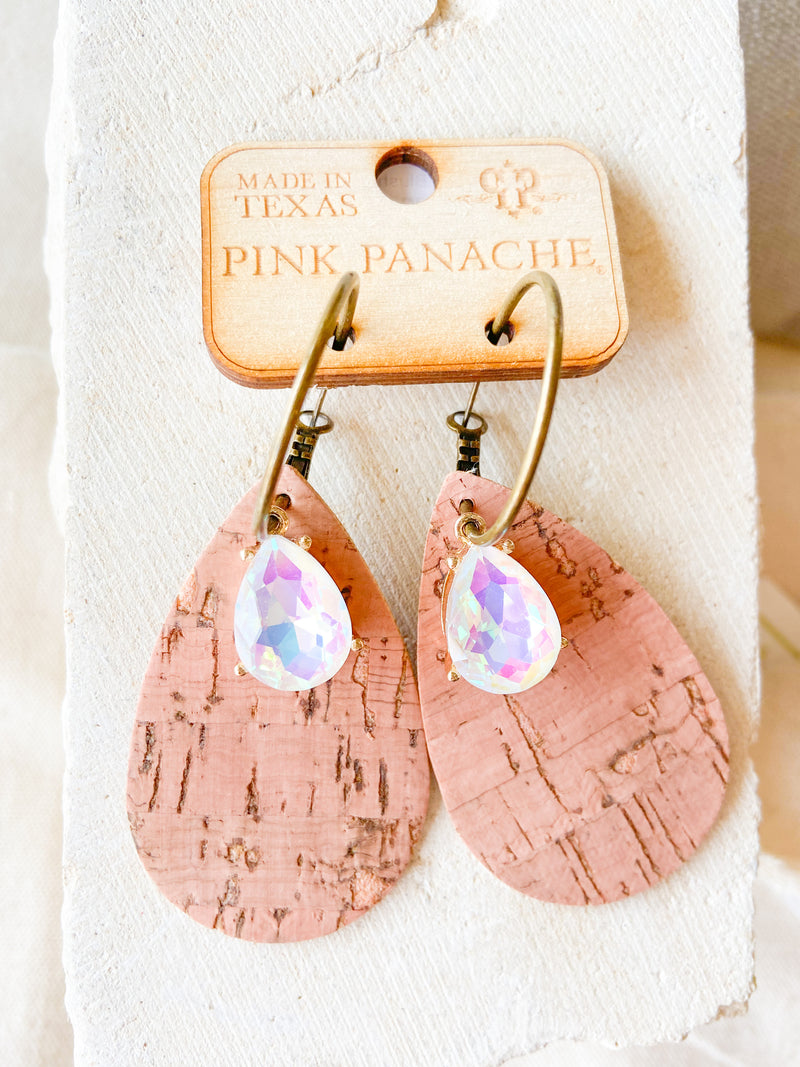 Pink Panache Blush Cork Earrings
