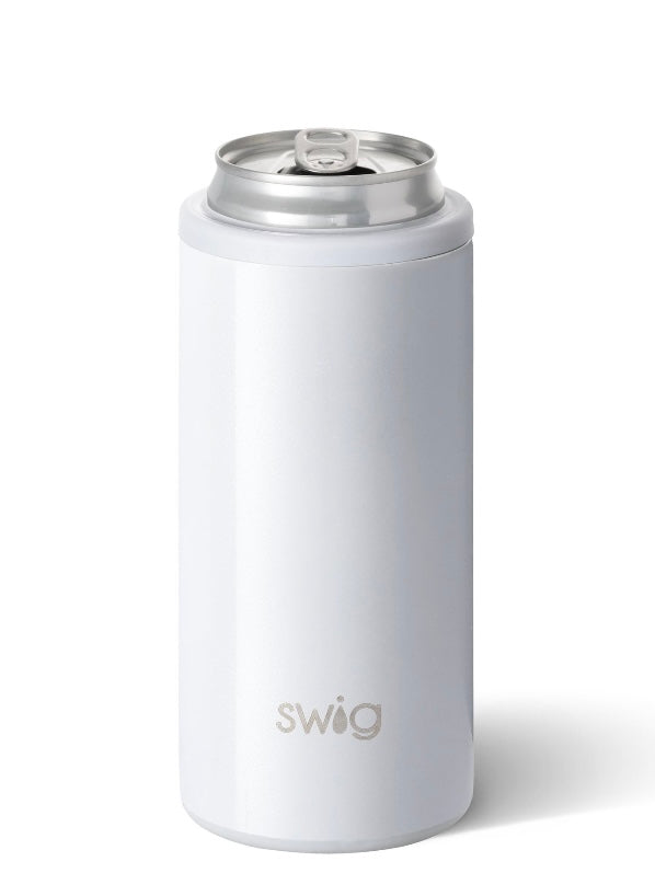 Enfriador de latas Swig Skinny DIAMOND WHITE