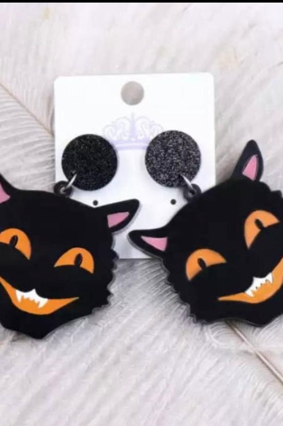 Pendientes de gato negro 