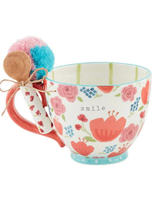 Smile Floral Mug Set