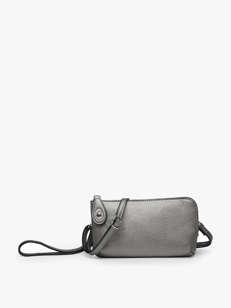 Kendall Twist Lock Crossbody/Wristlet GUNMETAL